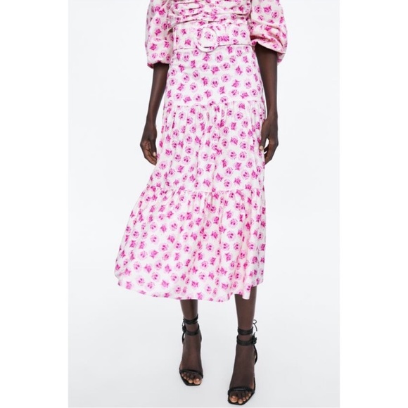 Zara Dresses & Skirts - NWT ZARA BELTED MIDI SKIRT